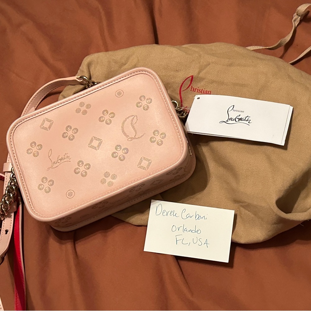 LOUBOUTIN RADIOLOUBI CROSSBODY ROSE PINK